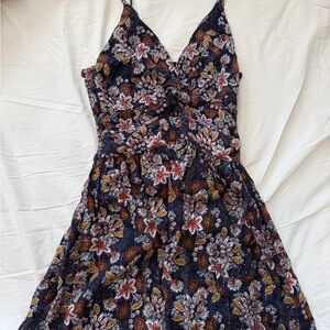 Angie Navy Floral Mini Dress